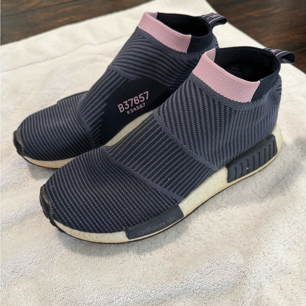 Adidas NMD Black and Pink Slip-On Sneakers